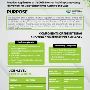 Practical Application of the 2025 Internal Auditing Competency Framework for Malaysian Internal Auditors and CAE’S